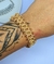 Kit Conjunto Colar e Pulseira Feminina Corrente Grossa Elo Oitinho infinito Folheado Ouro 18k Tendência Moda Blogueira - loja online