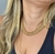 Imagem do Colar Feminino Corrente Elo Oitinho Infinito Entrelaçado Dourado Prateado Folheado Ouro Tendência Moda Luxo