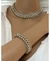 Kit Conjunto Colar e Pulseira Feminina Corrente Grossa Elo Oitinho infinito Folheado Ouro 18k Tendência Moda Blogueira