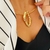 Colar Choker Aro Liso Rigido com Pingente Orgânico Minimalista Vazado Folheado Ouro 18K Ispiração Moda Blogueira Luxo - loja online