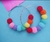 Par de Brincos Argola 6cm Feminino / Brinco com Pompom Coloridos para Festas Bloco de Carnaval Ispiração Blogueira