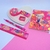 Imagem do Kit Materiais Infantil Escolar Aprendizagem Esducativo para Crianças Menino/Menina Lapis Apontador Borracha Régua Caderno 6 Peças