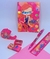 Imagem do Kit Materiais Infantil Escolar Aprendizagem Esducativo para Crianças Menino/Menina Lapis Apontador Borracha Régua Caderno 6 Peças