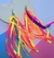 Imagem do Brincos Feminino para Carnaval Festas Bloquinhos Fitas Fitinhas Coloridas Brinco Argola com Pompom Flor Girassol Eventos Tendência