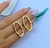 Imagem do Kit Conjunto Colar e Brincos Choker aro Liso Orgânco Oval Vazado Andulado Folheado Ouro 18k Inspiração Blogueira Lançamento