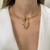 Kit Conjunto Colar e Brincos Choker aro Liso Orgânco Oval Vazado Andulado Folheado Ouro 18k Inspiração Blogueira Lançamento - Store LVO