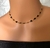 Colar Choker Tiffany Pedras Cristais Folheado Ouro Dourado Verniz Antialérgico Gargantilha verde Esmeralda Tendência Moda