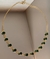 Imagem do Colar Choker Tiffany Pedras Cristais Folheado Ouro Dourado Verniz Antialérgico Gargantilha verde Esmeralda Tendência Moda