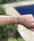 Imagem do Pulseira Tiffany com Pedrinhas Cristais ponto de Luz Bracelete Folheado / Pulseira Tifanny Pedras Cristal Zircônias Tendência Moda