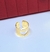 Imagem do Anel Chapa Lisa Feminino Ajustável Coração Vazado Love Folheado Ouro 18k Dourado Prata Feminino Tendência Moda