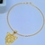 Imagem do Colar Choker Feminino Elo aro fio Rigido com Pingente Onça Tigre Folheado Ouro Inspiração Tendência moda