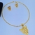 Kit Conjunto Colar e Brincos Feminino Choker Elo Aro Fio Rigido com Pingente Onça Tigre Onça Folheado Ouro Tendência Moda