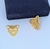 Kit Conjunto Colar e Brincos Feminino Corrente Elo Português com Pingente Onça Tigre Vazado Folheado Ouro Presente - loja online