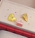 Imagem do Kit Conjunto Colar e Brincos Corrente Grossa Elo Português com Pingente Coração liso 6mm Folheado Ouro Blogueira