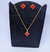 Kit Conjunto Colar e Brincos com Pingente Trevo de Quatro folhas Corrente Inspiração Blogueira Virginia Folheado Ouro