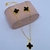 Kit Conjunto Colar e Brincos com Pingente Trevo de Quatro folhas Corrente Inspiração Blogueira Virginia Folheado Ouro - comprar online