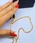 Imagem do Kit Colar e Pulseira Corrente elos Cartier Folheado Ouro Gargantilha Masculino e Feminino Unissex 70cm 4mm Tendência