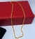 Colar Longo Corrente Feminino e Masculino Unissex 70cm Elos Cartier 4mm Folheado Ouro Dourado Tendência na internet