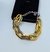 Imagem do Pulseira Feminino Corrente Elos Duplos mix Dourado com Prata Folheado Ouro 18k Bracelete Luxo Tendência Moda