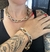Kit Colar e Pulseira Feminino Corrente Elos Duplos Grande Mix Dourado com Prata Folheado Ouro 18k Tendência Blogueira Moda na internet