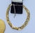 Colar Choker Feminino Corrente Elos Duplo Grosso Mix Dourado com Prata Folheado Ouro Elo Quadrado Tendência Lançamento - comprar online