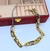 Imagem do Colar Choker Feminino Corrente Elos Duplo Grosso Mix Dourado com Prata Folheado Ouro Elo Quadrado Tendência Lançamento