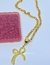 Colar Gargantilha Feminino com Pingente Laço Delicado Corrente Elo Português Folheado Ouro Tendência Moda Luxo 2024 - loja online