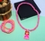 Imagem do Kit Colar e Pulseira Miçangas Pérolas Infantil Menina com Pingente Princesas Disney Minnie Stitch Sereia Moana Moda Kids
