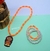 Kit Colar e Pulseira Miçangas Pérolas Infantil Menina com Pingente Princesas Disney Minnie Stitch Sereia Moana Moda Kids - Store LVO