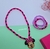 Kit Colar e Pulseira Miçangas Pérolas Infantil Menina com Pingente Princesas Disney Minnie Stitch Sereia Moana Moda Kids