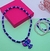 Kit Colar e Pulseira Miçangas Pérolas Infantil Menina com Pingente Princesas Disney Minnie Stitch Sereia Moana Moda Kids - loja online