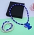 Imagem do Kit Colar e Pulseira Miçangas Pérolas Infantil Menina com Pingente Princesas Disney Minnie Stitch Sereia Moana Moda Kids