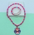 Kit Colar e Pulseira Miçangas Pérolas Infantil Menina com Pingente Princesas Disney Minnie Stitch Sereia Moana Moda Kids na internet