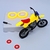 Kit Mini Moto de dedo Brinquedo Infantil Coleção Cross Motocross para Montar + Acessórios de troca para Crianças presente