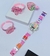 Kit Relógio Infantil Digital Pisca Luz Led Colorido Toca Musica Princesa Disney Minnie Frozen Barbie + Bracelete 3D Glitter Presente - comprar online