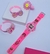 Kit Relógio Infantil Digital Pisca Luz Led Colorido Toca Musica Princesa Disney Minnie Frozen Barbie + Bracelete 3D Glitter Presente - comprar online