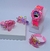 Kit Relógio Infantil Digital Pisca Luz Led Colorido Toca Musica Princesa Disney Minnie Frozen Barbie + Bracelete 3D Glitter Presente - comprar online