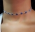Imagem do Kit Colar Choker e Pulseira Feminino Olho Grego Azul Folheado a Ouro Dourado e Prata Gargantilha Acessórios Feminino Moda