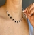 Colar Gargantilha + Pulseira com pedras Cristais Folheado Prata Choker Tiffany ponto de Luz Cristal Prateado tendência Luxo - Store LVO