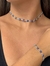Kit Colar Choker e Pulseira Feminino Olho Grego Azul Folheado a Ouro Dourado e Prata Gargantilha Acessórios Feminino Moda - loja online