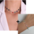 Imagem do Colar Gargantilha + Pulseira com pedras Cristais Folheado Prata Choker Tiffany ponto de Luz Cristal Prateado tendência Luxo