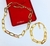 Kit Colar e Pulseira Corrente Elos Cartier Folheado Ouro Dourado e Prata Conjunto Feminino Moda Tendência Luxo - loja online
