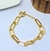 Kit Colar e Pulseira Corrente Elos Cartier Folheado Ouro Dourado e Prata Conjunto Feminino Moda Tendência Luxo - loja online