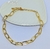 Kit Colar e Pulseira Corrente Elos Cartier Folheado Ouro Dourado e Prata Conjunto Feminino Moda Tendência Luxo - Store LVO