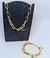 Kit Colar e Pulseira Corrente Elos Cartier Folheado Ouro Dourado e Prata Conjunto Feminino Moda Tendência Luxo na internet