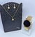 Kit Relógio Feminino Digital Led Redondo Strass Luxo Silicone +Conjunto Colar e Brincos Folheado Ouro Presente Lembrançinha