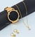 Imagem do Kit Relógio Feminino Digital Led Redondo Strass Luxo Silicone +Conjunto Colar e Brincos Folheado Ouro Presente Lembrançinha