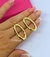 Brinco Feminino Orgânico Oval Martelado Vazado Folheado 18K Dourado e Prata Luxo Brincos Moderno elegante Moda na internet
