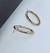 Brinco Feminino Orgânico Oval Martelado Vazado Folheado 18K Dourado e Prata Luxo Brincos Moderno elegante Moda - Store LVO