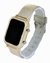 Relógio Feminino Digital Led Strass Quadrado Silicone com Pedras Zircônias Luxo Casual Dourado Rose Gold Tendência Presente